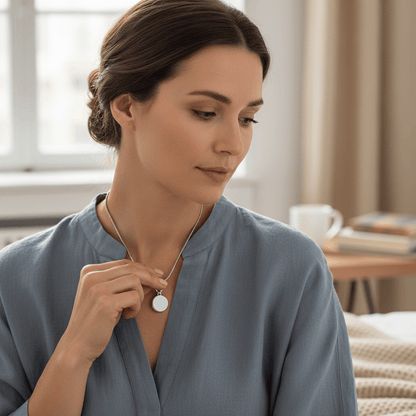 Ashanger Rond - Zilverkleurig RVS - 25x20 mm - Aramat Jewels - Gedenkhangers - cadeautip