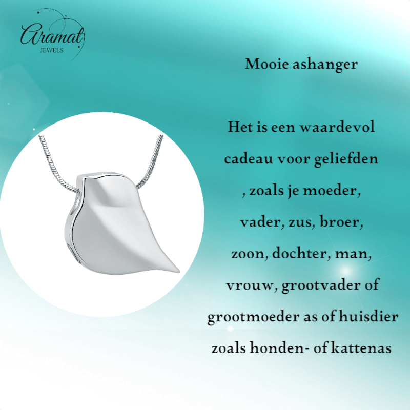 Ashanger Vogel Silhouet - Zilverkleurig RVS - hang1476 - IJD19064 - Gedenkhangers kopen# - 18mm - alles - ashangers