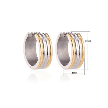 Tweekleurige gouden en zilveren oorbellen