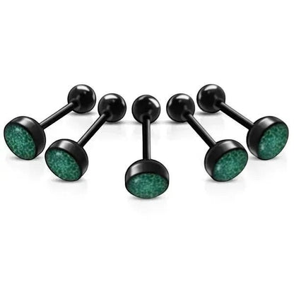 Groene glitter oorstekers