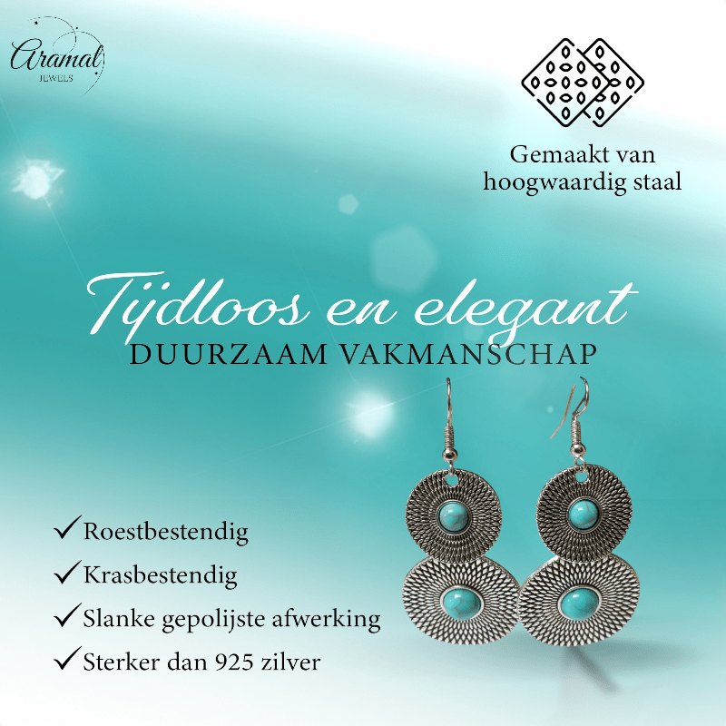 Bohemien Oorhangers met Dubbele Cirkels - oor6029 - Oorhangers kopen# - 65mm - alles - bali