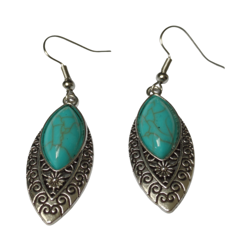 Bohemien Oorhangers met Ovale Hanger - oor6025 - Oorhangers kopen# - 55mm - alles - bali