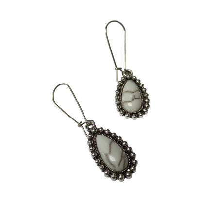 Boho Druppel Oorhangers met Steen - oor6049 - Oorhangers kopen# - 55mm - alles - bali