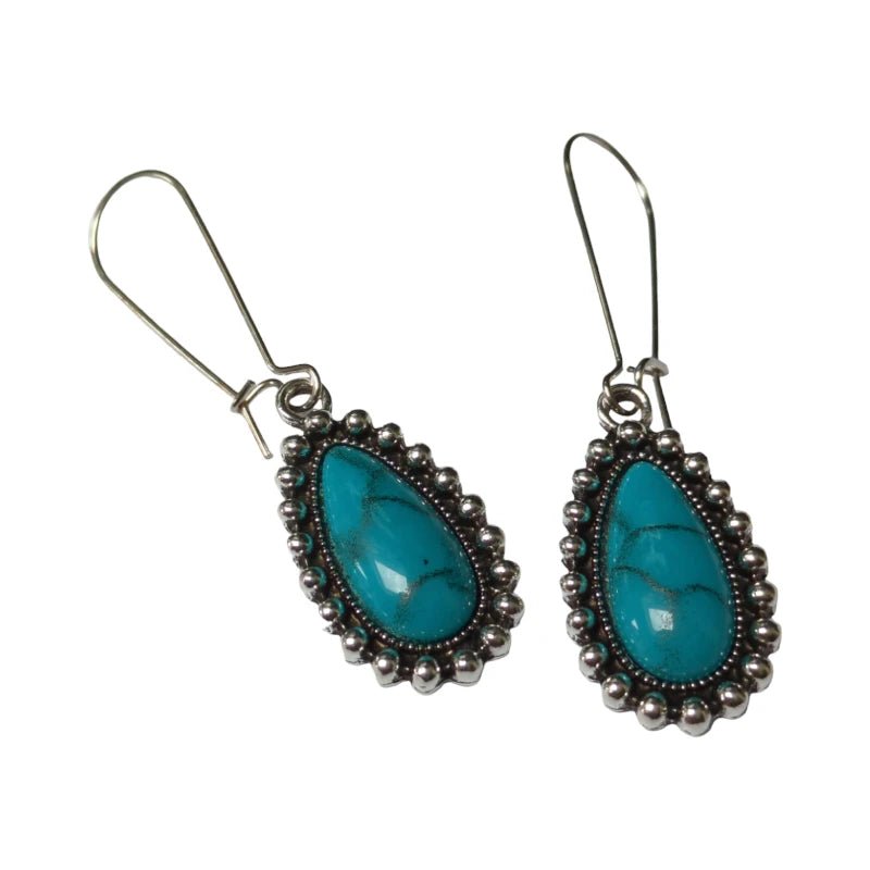 Boho Druppel Oorhangers met Steen - oor6049 - Oorhangers kopen# - 55mm - alles - bali