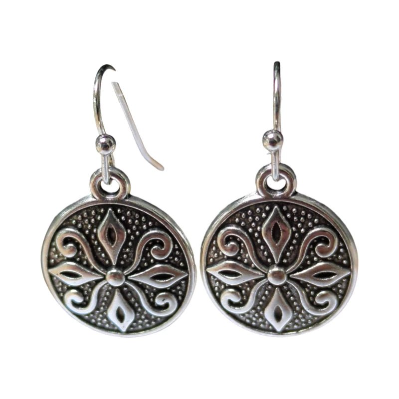 Boho Oorhangers Ronde Bedel – Antieke Legering – 28x15mm - oor6060 - Oorhangers kopen# - 28mm - alles - bali