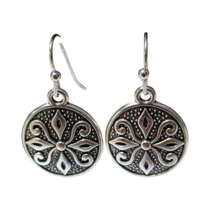 Boho Oorhangers Ronde Bedel – Antieke Legering – 28x15mm - oor6060 - Oorhangers kopen# - 28mm - alles - bali