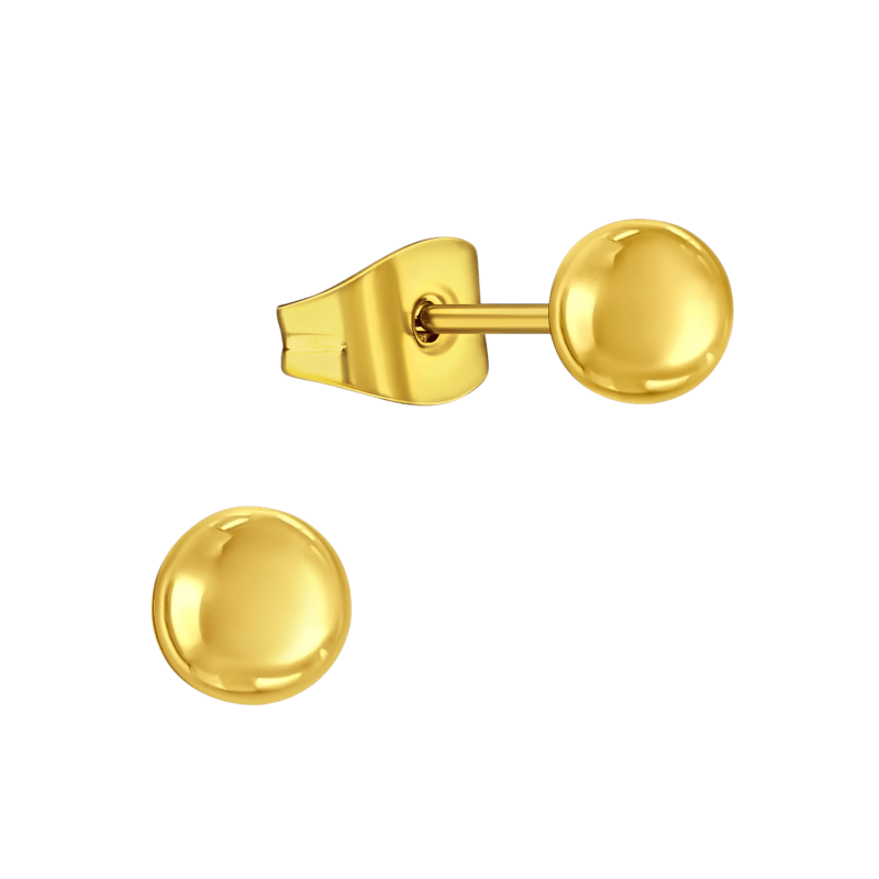 Bolletjes oorbellen – Goudkleur – 4mm - oor1007 - xe5558 - Oorbellen kopen# - 4mm - alles - bolletjes
