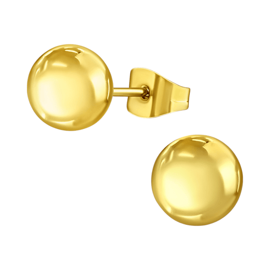 Bolletjes oorbellen – Goudkleur – 8mm - oor2725 - 14138 - Oorbellen kopen# - 8mm - alles - bolletjes