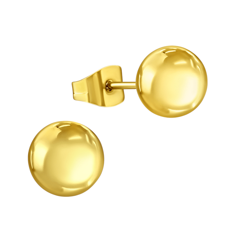Bolletjes oorbellen – Goudkleur – 8mm - oor2725 - 14138 - Oorbellen kopen# - 8mm - alles - bolletjes