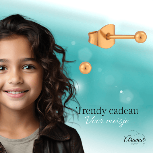 Bolletjes oorbellen – rosékleur – 3mm - oor3777 - Oorbellen kopen# - 3mm - alles - bolletjes