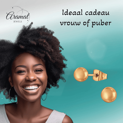 Bolletjes oorbellen – rosékleur – 7mm - oor3779 - Oorbellen kopen# - 7mm - alles - bolletjes