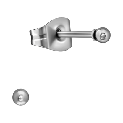 Bolletjes oorbellen – zilverkleur – 2mm - oor2742 - XE2224 - Oorbellen kopen# - 2mm - alles - bolletjes