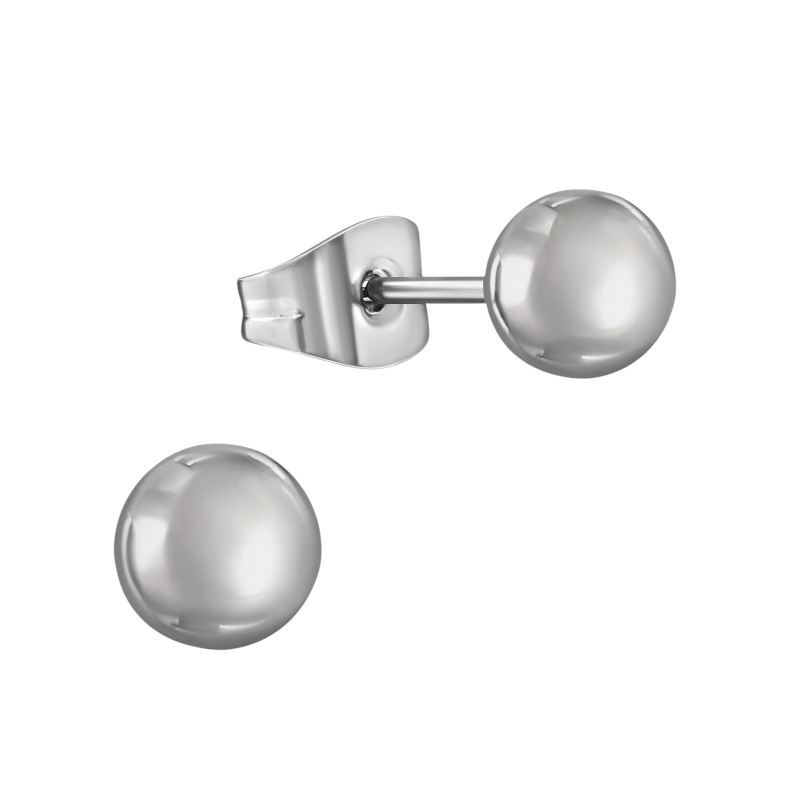 Bolletjes oorbellen – zilverkleur – 4mm - oor1377 - XE54559 - Oorbellen kopen# - 4mm - alles - bolletjes