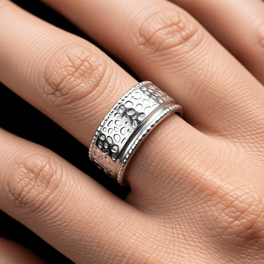 Brede Damesring met Motief | 9mm - Stainless Steel - Aramat Jewels - Ringen - cadeautip