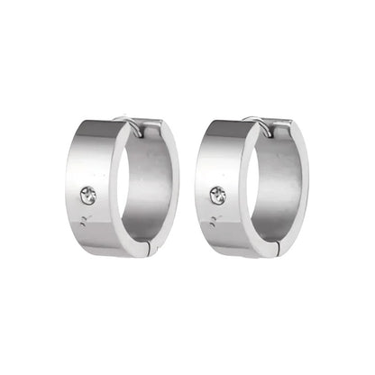 Brede Huggie Oorringen 20x7mm Zilverkleur - Aramat Jewels - Oorringen - cadeautip