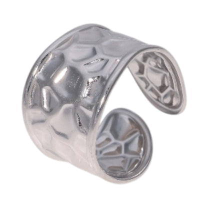 Brede Verstelbare Damesring met Geometrisch Design - 15mm RVS - Aramat Jewels - Ringen - cadeautip