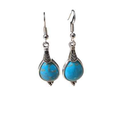 Turkoois turkoois oorbellen - sterling zilver