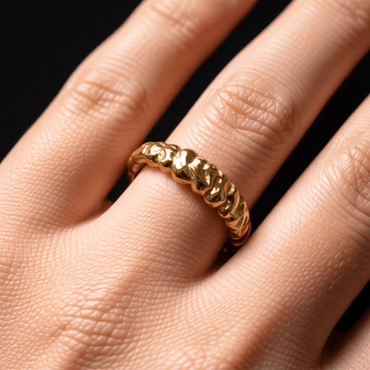 Damesring Verstelbaar – Open Ring met Motief – One Size - Aramat Jewels - Ringen - cadeautip