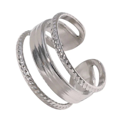 Damesring Verstelbaar - Open Ring Mode Streep - One Size - ring305 - 161388 - Ringen kopen