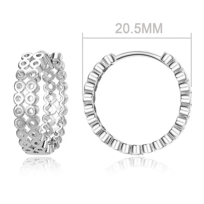 Sterling zilveren hoepel oorbellen