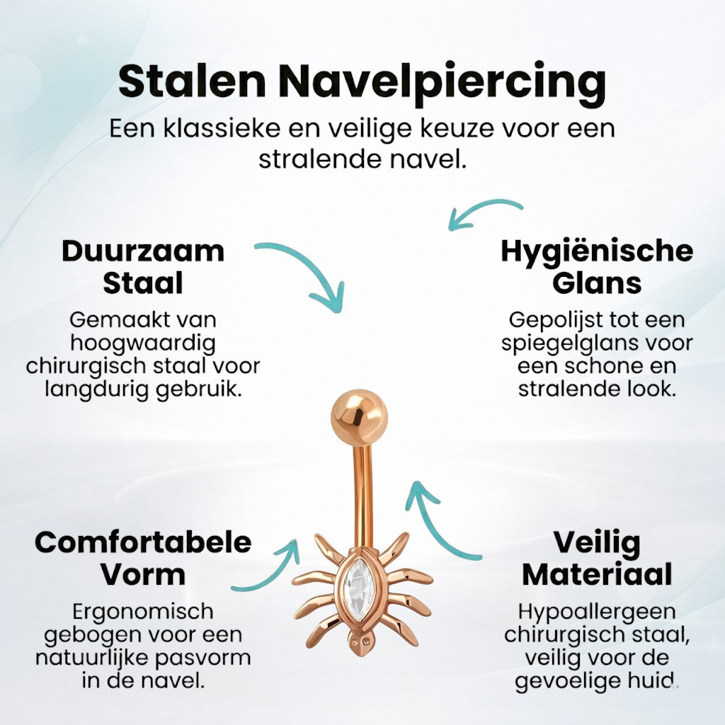 Elegante Navelpiercing spin