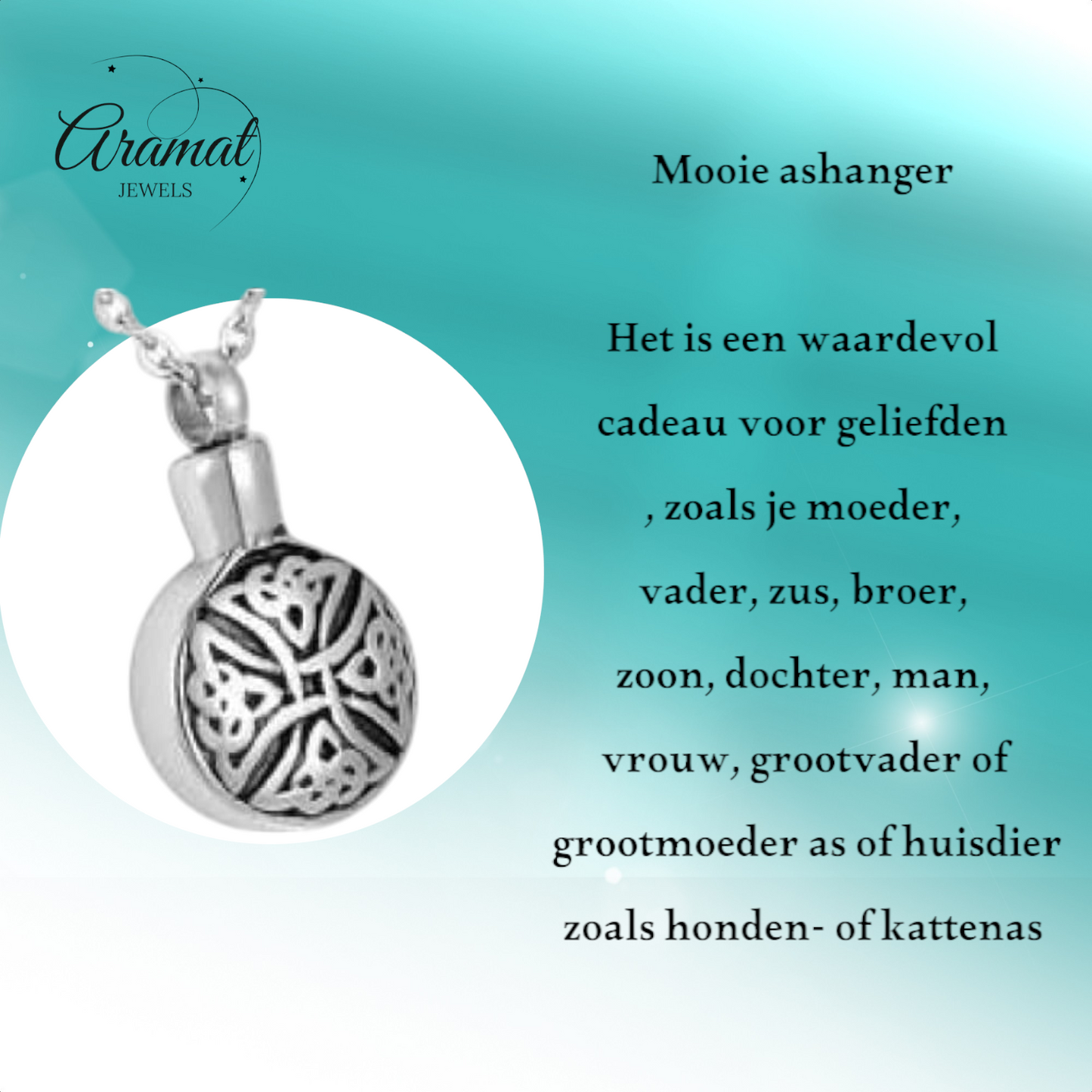 Pendentif celtique rond en frêne, triquetra en acier noir