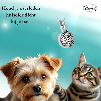 Pendentif celtique rond en frêne, triquetra en acier noir