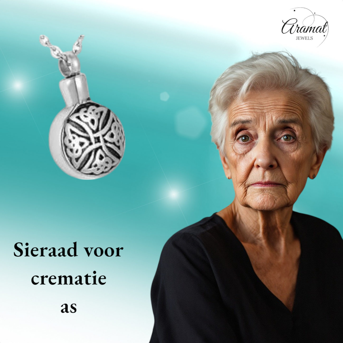 Pendentif celtique rond en frêne, triquetra en acier noir