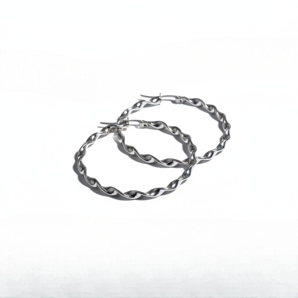 Stalen Gedraaide Oorringen