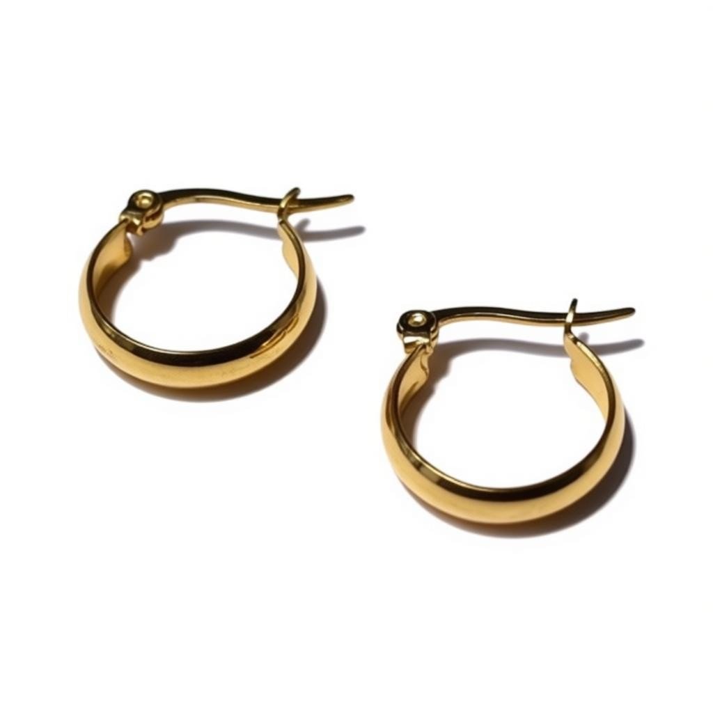Gladde Hoops RVS – Goudkleurige Oorbellen (16, 20 en 25 mm) - Aramat Jewels - Oorringen - cadeautip