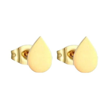 Goudkleurige druppel oorbellen – 9x6 mm - oor1100 - xe55287 - Oorbellen kopen# - 9mm - alles - cadeau