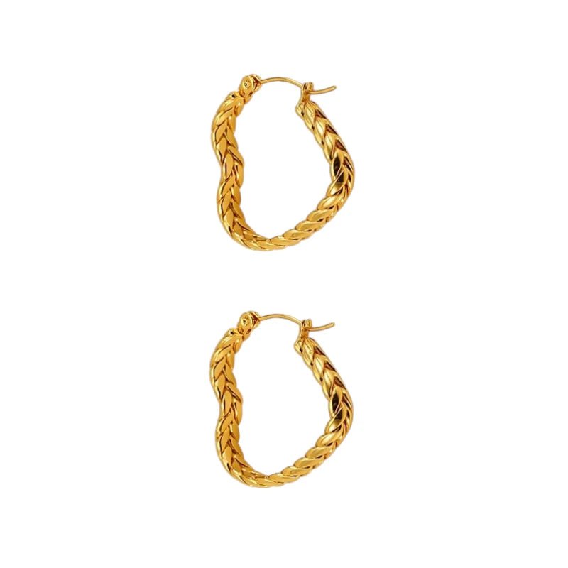 Goudkleurige Hart Oorringen 25mm - oor6307 - 558998 - Oorringen kopen# - 25mm - alles - cadeau