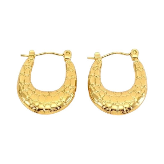 Goudkleurige Ovale Creolen 25x19mm - Stainless Steel - Trendy - oor6251 - 73290 - Oorringen kopen# - Goudkleur - 25mm - alles