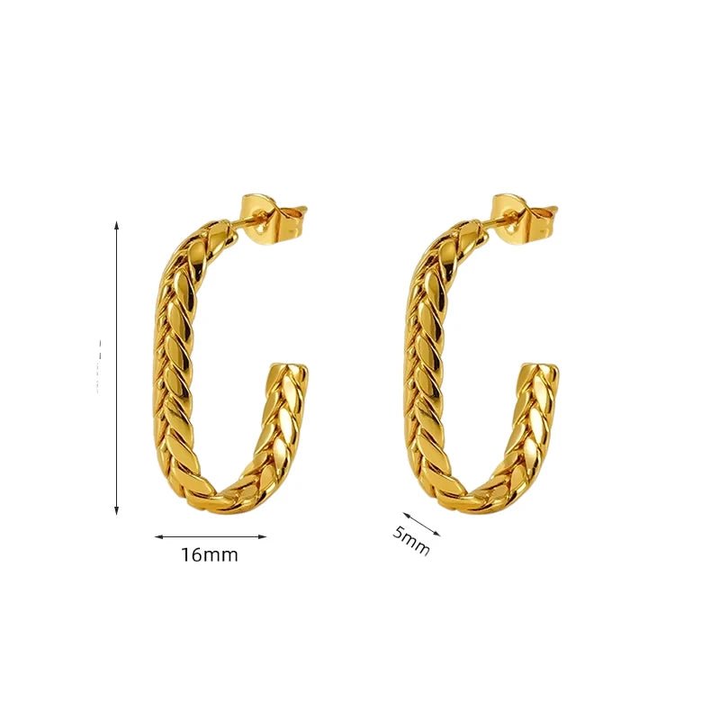 Goudkleurige Rechthoekige Oorstekers 25mm - oor6306 - 558999 - Oorbellen kopen# - 25mm - alles - cadeau