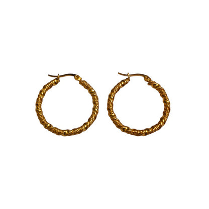 Goudkleurige RVS wikkeloorringen 30mm - oor6377 - 528913 - Oorringen kopen# - 30mm - alles - cadeau
