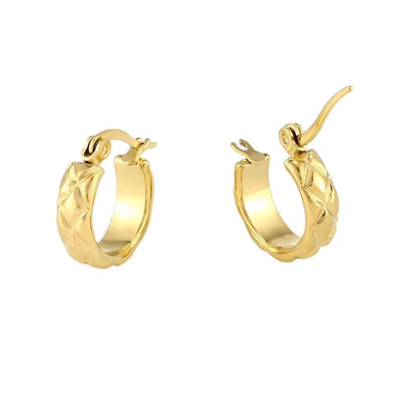 Goudkleurige Stainless Steel Oorringetjes 10mm - oor727 - fg - Oorringen kopen