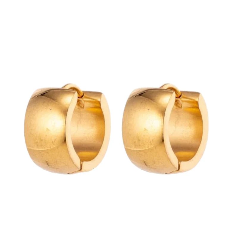 Goudkleurige Stalen Gladde Oorringen 13x7mm - oor5825 - se26033 - Oorringen kopen