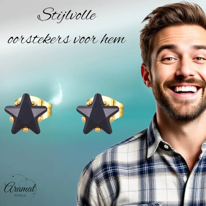 Stervormige oorbellen.