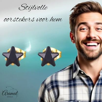 Stervormige oorbellen.