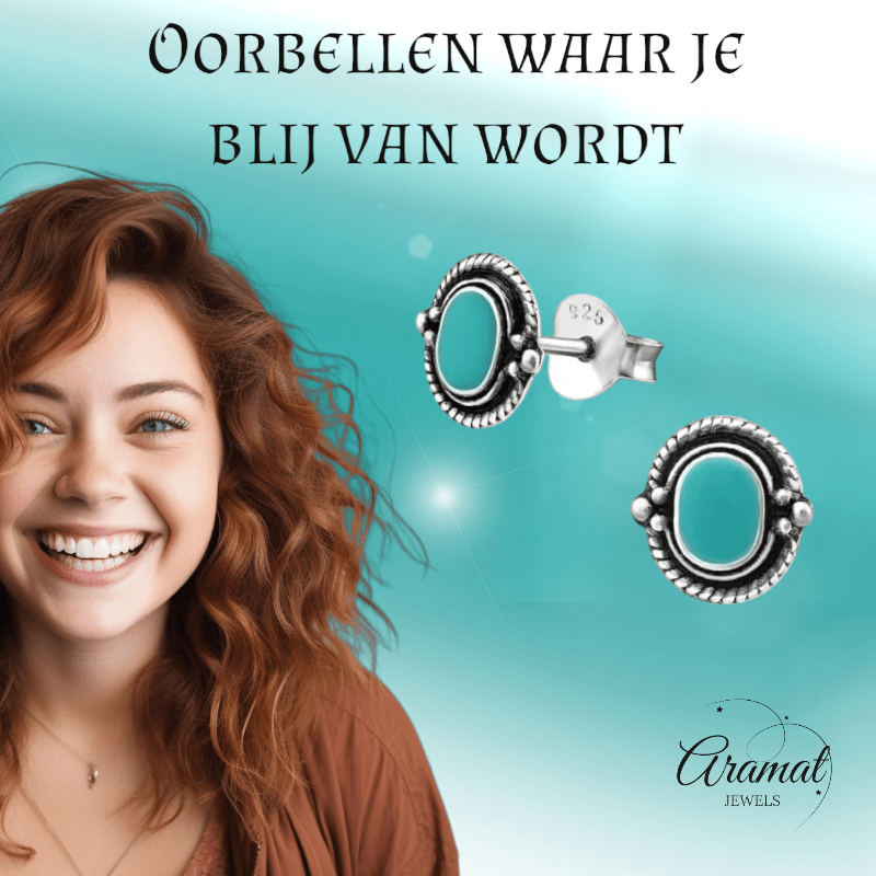 Groene Bali Oorbellen - Zilveren Oorstekers - oor983 - 31323 - Oorbellen kopen