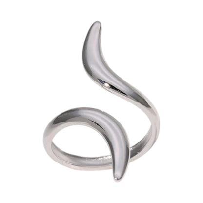 Grote Brede One Size Ring RVS met Lijnen Design (32 mm) - Aramat Jewels - Ringen - cadeautip
