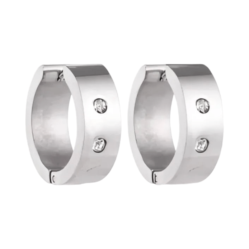 Grote Huggie Oorringen Kristal 20mm - Aramat Jewels - Oorringen - cadeautip