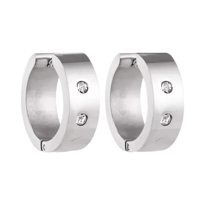 Grote Huggie Oorringen Kristal 20mm - Aramat Jewels - Oorringen - cadeautip