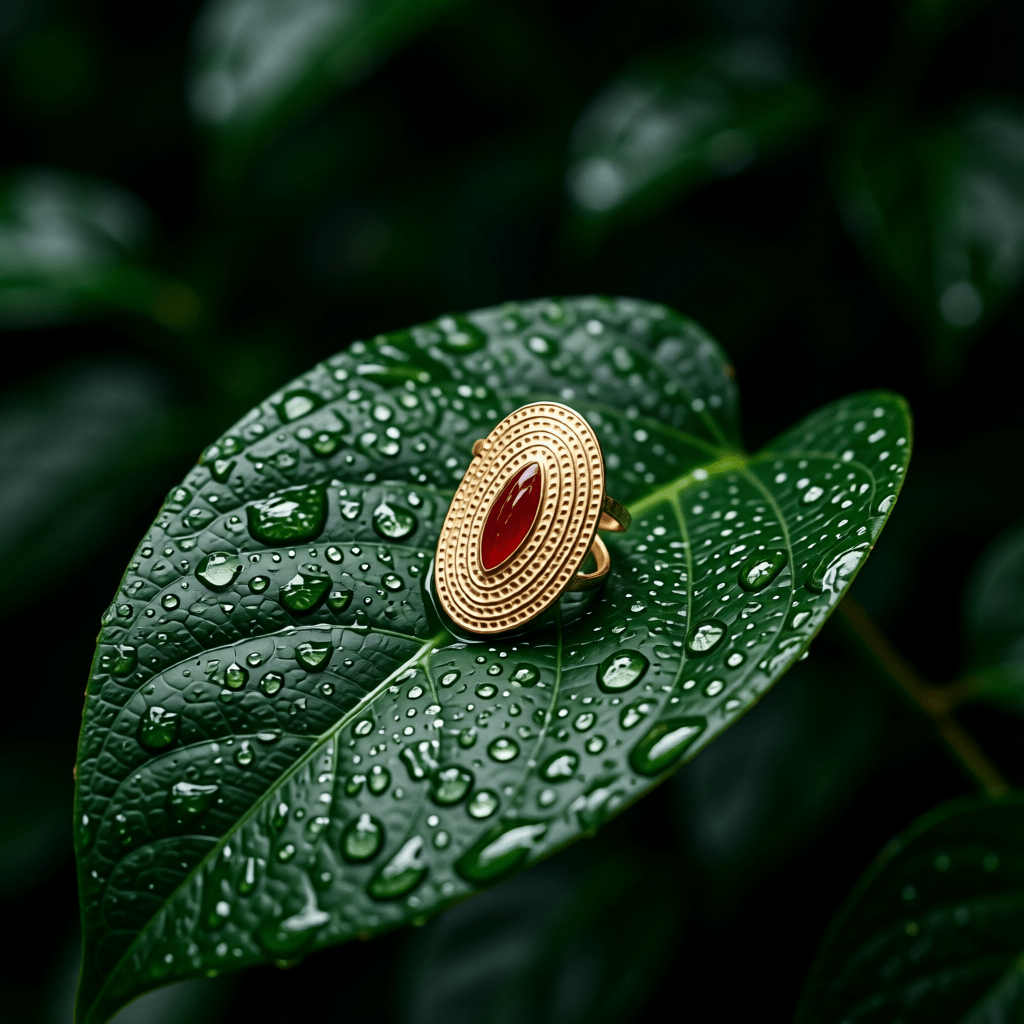 Grote Verstelbare RVS Ring Ovaal met Emaille - 28 mm - Aramat Jewels - Ringen - cadeautip