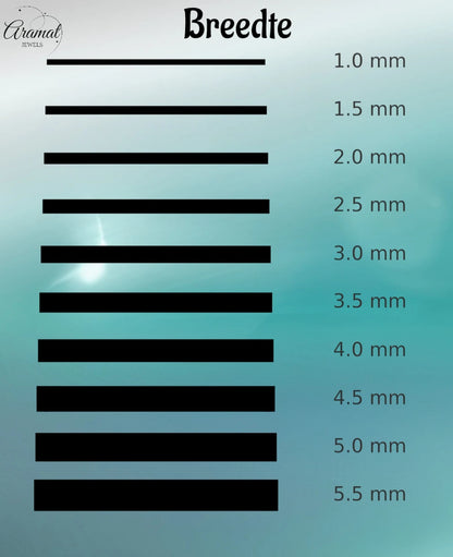 Vossenstaart Halsketting RVS 65 cm – 6 mm