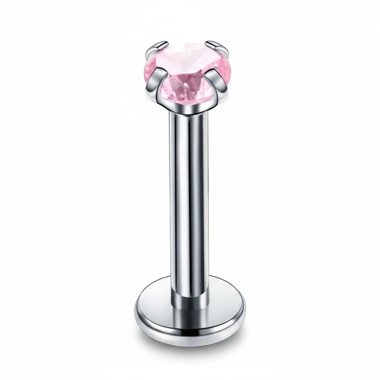 Helix Piercing Zilverkleur Roze Zirkonia 6mm 3mm 1.2mm - Aramat Jewels - Piercings - cadeautip