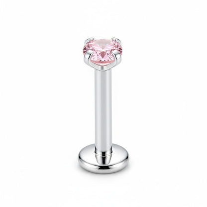 Helix Piercing Zilverkleur Roze Zirkonia 6mm 3mm 1.2mm - Aramat Jewels - Piercings - cadeautip
