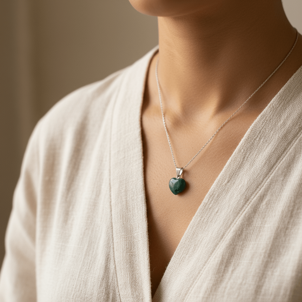 Indiaas Agaat Hartjes Hanger natuursteen - Aramat Jewels - Hangers - cadeautip