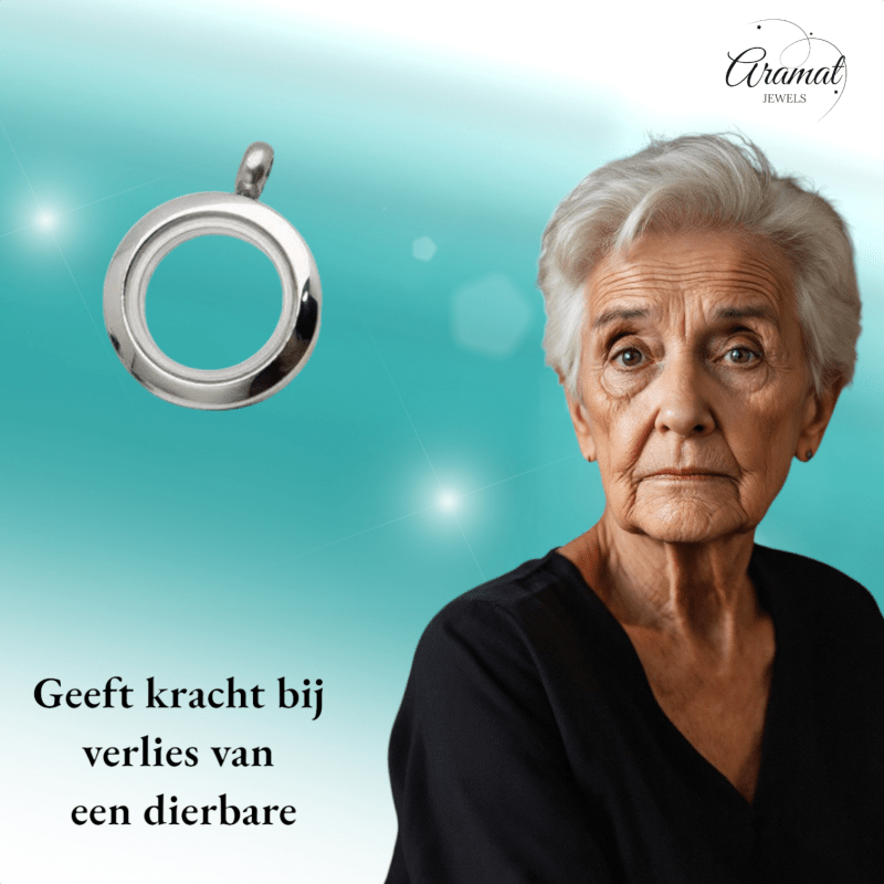 Kleine Ronde Ashanger RVS 15mm - hang1466 - Gedenkhangers kopen# - 15mm - alles - ashangers