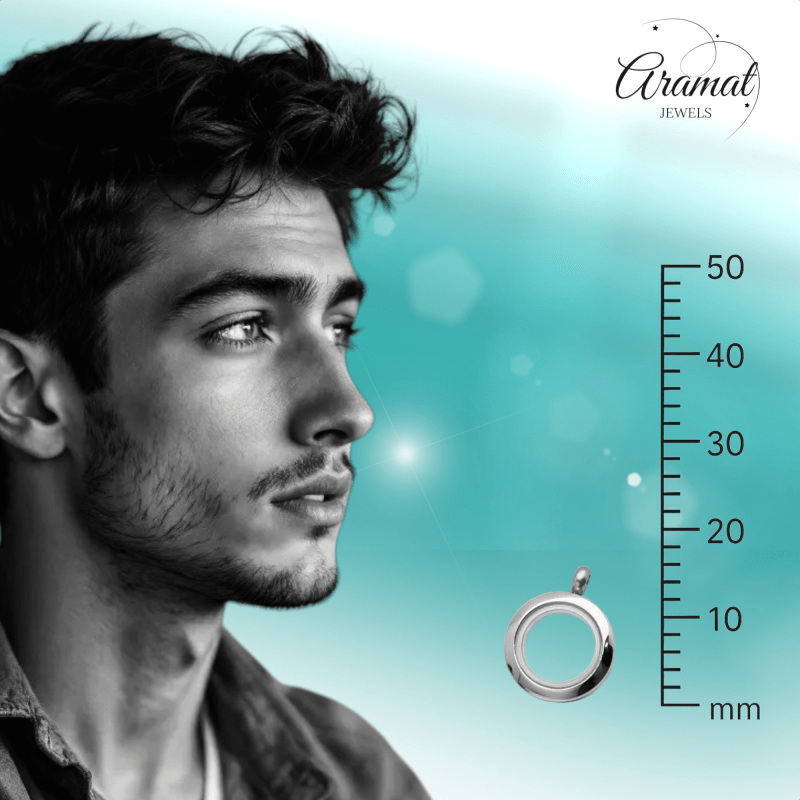 Kleine Ronde Ashanger RVS 15mm - hang1466 - Gedenkhangers kopen# - 15mm - alles - ashangers